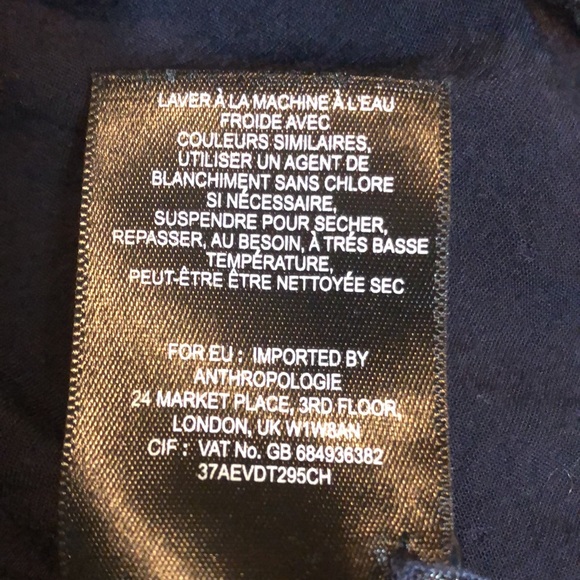 Anthropologie Maeve Deep Navy Top - Picture 9 of 9